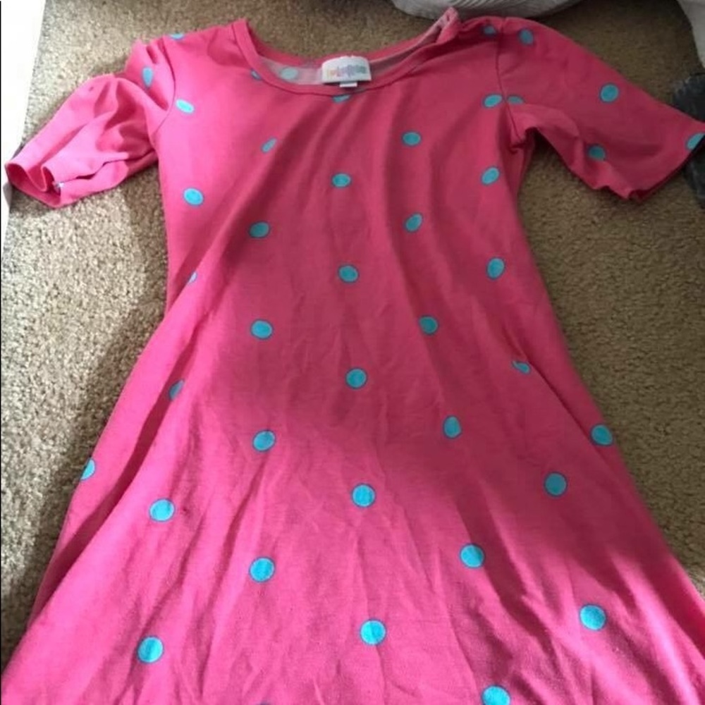 LuLaRoe Dot Dot Smile Dress size 8